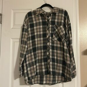 Bêcool Green Plaid Flannel Size M/L